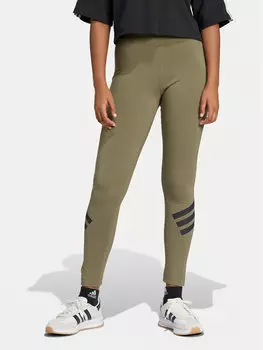 Облегающие леггинсы Future Icons 3-Stripes JE0221 Adidas, зеленый