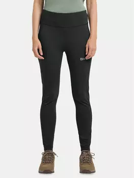 Облегающие леггинсы Klintal 1508901 Jack Wolfskin, черный