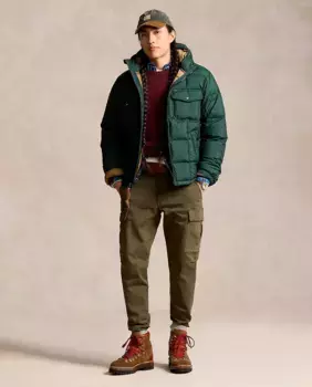 Облегающие мужские брюки-карго из хлопка Polo Ralph Lauren, цвет Verde Militar