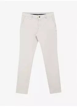 Облегающие мужские брюки с прямой талией и нормальной талией BBSS24MPT002 Brooks Brothers, серый