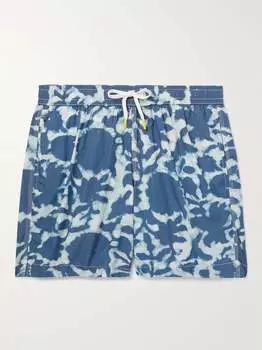 Облегающие плавки средней длины с принтом HARTFORD, синий