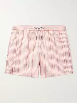 Облегающие плавки средней длины в полоску THOM SWEENEY, апельсиновый