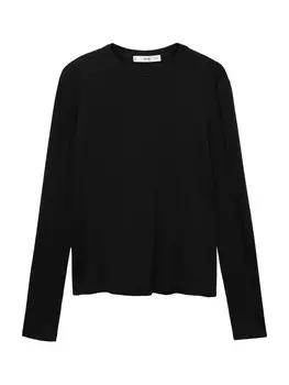 Облегающие плиссированные брюки MANGO SECOND, черный