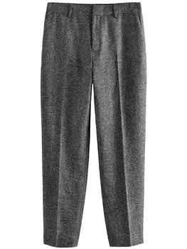 Облегающие плиссированные брюки Next, серый