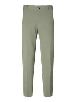 Облегающие плиссированные брюки SELECTED HOMME Liam, серый