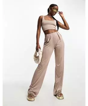 Облегающие широкие брюки в стиле диско ASOS DESIGN co-ord грибовидного кроя
