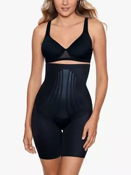 Облегающие шорты до бедра с высокой талией LYCRA® FitSense Miraclesuit, черный