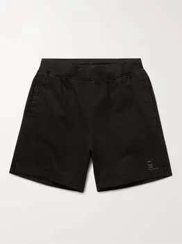 Облегающие шорты из хлопкового джерси, окрашенного в готовом виде ONIA, черный