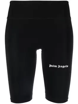 Облегающие шорты с лампасами Palm Angels, черный