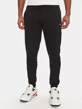 Облегающие спортивные штаны Flag DM0DM20473 Tommy Jeans, черный