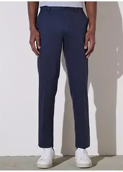 Облегающие темно-синие мужские брюки с двойной талией и нормальной талией BBSP23MPT026 Brooks Brothers, темно-синий