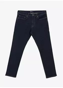 Облегающие темно-синие мужские брюки с нормальной талией и нормальными ногами 488392 Gap, синий