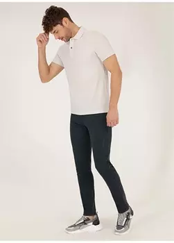 Облегающие темно-зеленые мужские джинсовые брюки с нормальной талией Pierre Cardin