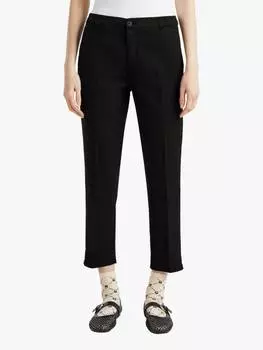 Облегающие укороченные брюки-чинос Benetton, черный