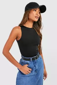 Облегающий боди racer Boohoo, черный