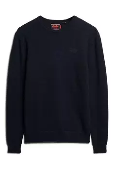 Облегающий джемпер Essential Crew Superdry, синий