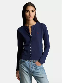 Облегающий кардиган 211941175003 Polo Ralph Lauren, синий