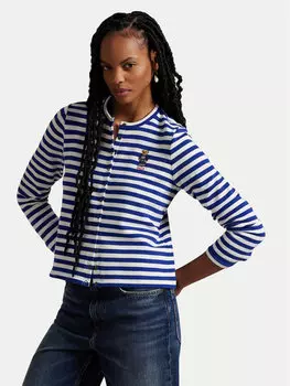 Облегающий кардиган 211963465001 Polo Ralph Lauren, синий