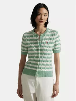 Облегающий кардиган 211965757001 Polo Ralph Lauren, зеленый