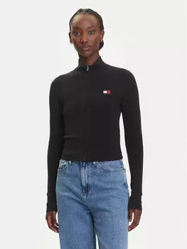 Облегающий кардиган DW0DW20967 Tommy Jeans, черный