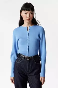 Облегающий кардиган в рубчик & Other Stories, синий