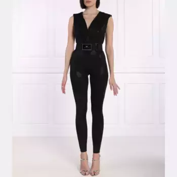 Облегающий комбинезон Elisabetta Franchi, черный