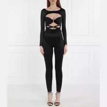 Облегающий комбинезон Elisabetta Franchi, черный