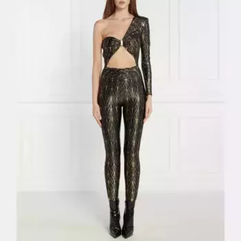 Облегающий комбинезон Elisabetta Franchi, черный