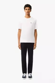 Облегающий крой эластичные хлопковые чиносы Lacoste, синий