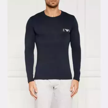 Облегающий крой с длинным рукавом Emporio Armani, синий