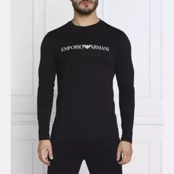 Облегающий крой с длинным рукавом Emporio Armani, синий