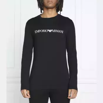 Облегающий крой с длинным рукавом Emporio Armani, черный