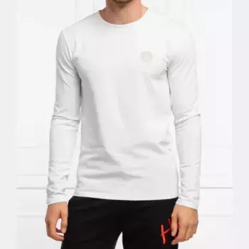 Облегающий крой с длинным рукавом Versace, белый