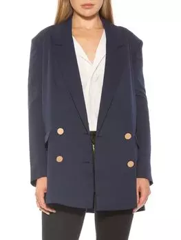 Облегающий пиджак-бойфренд Ellie Alexia Admor, темно-синий