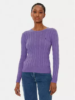Облегающий свитер 211891640028 Polo Ralph Lauren, фиолетовый