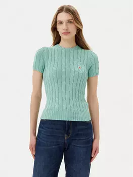 Облегающий свитер 211895379018 Polo Ralph Lauren, зеленый