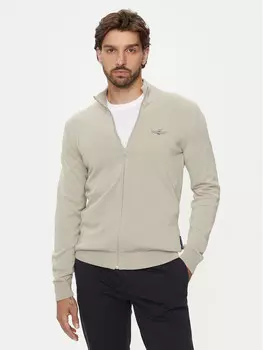 Облегающий свитер Aeronautica Militare, бежевый