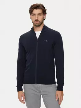 Облегающий свитер Aeronautica Militare, синий