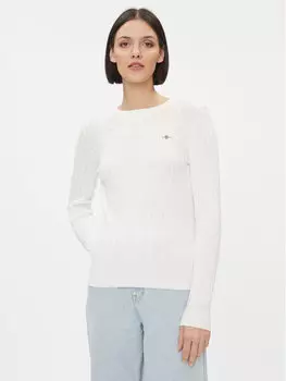 Облегающий свитер Gant, экрю