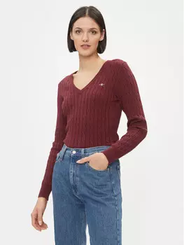 Облегающий свитер Gant, красный