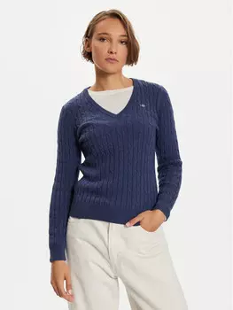 Облегающий свитер Gant, синий