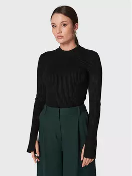 Облегающий свитер Gina Tricot, черный