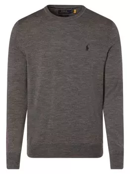 Облегающий свитер из шерсти мериноса Polo Ralph Lauren, серый