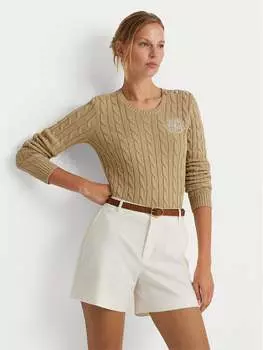 Облегающий свитер Lauren Ralph Lauren, бежевый