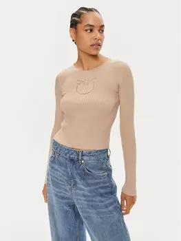 Облегающий свитер Pinko, бежевый