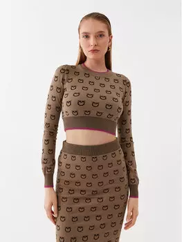 Облегающий свитер Pinko, коричневый