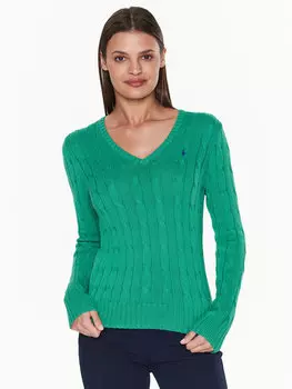 Облегающий свитер Polo Ralph Lauren, зеленый