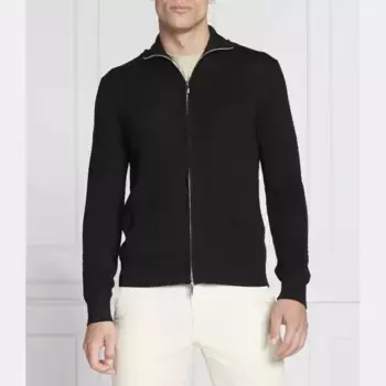 Облегающий свитер с добавлением шерсти Emporio Armani, черный