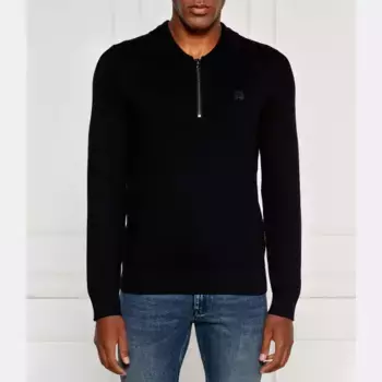 Облегающий свитер Sastoon с добавлением шерсти Hugo, черный