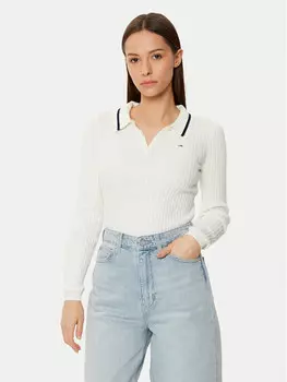 Облегающий свитер Tommy Jeans, экрю